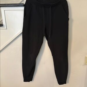 Lululemon Black Sweatpants with Tapered Leg and Elastic Waistband